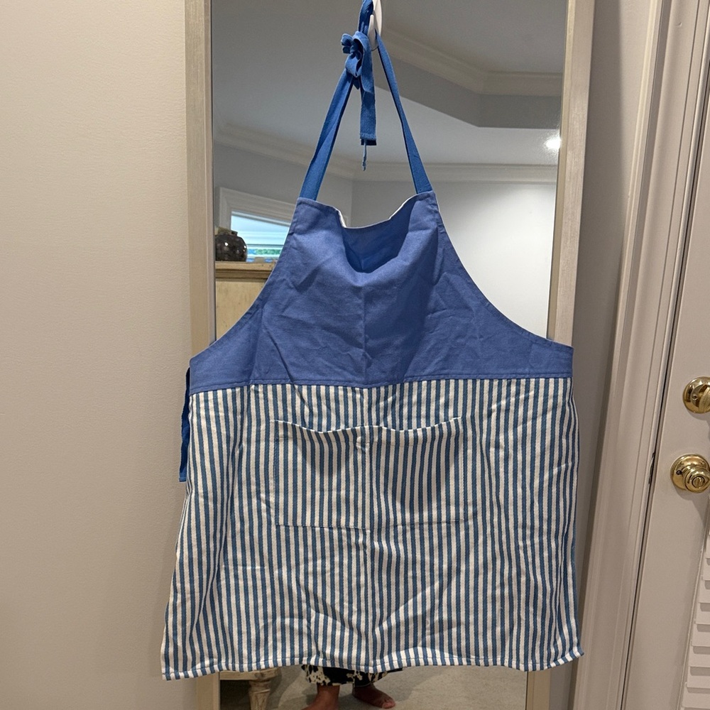 Martha Stewart Blue and White Striped Apron